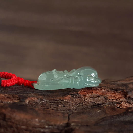 【天然正品】A货翡翠 天然收藏级细腻老坑冰种晴水佛公造型翡翠吊坠项链32.2*27.2*8.6MM（皆取最大值）270326TJ10 商品图6