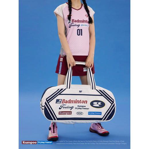 cryingcenterx薰风联名2.0复古条纹经典蓝白多功能羽毛球大方包 商品图2