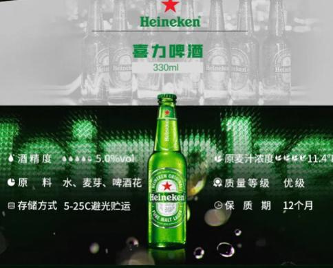 【冰镇】喜力330ml啤酒 商品图3