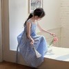 【藏肉显瘦❗️清新韩系氛围】女童连衣裙夏季新款韩版中大童格子吊带背心长裙子亲子沙滩裙网红 商品缩略图3