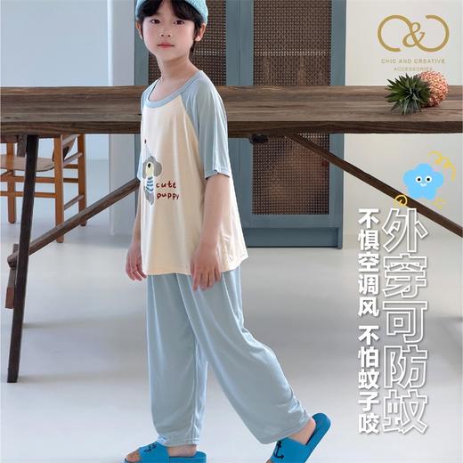 【儿童莱赛尔植物天丝家居服套装】丝滑凉感堪比真丝！贴服不磨，四面高弹无束缚，休闲居家！ 商品图9