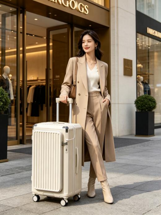 翻盖侧开口可扩容PC行李箱 | 1:9大深仓，4CM扩充层，短途出差/旅行一个箱子全搞定 商品图6