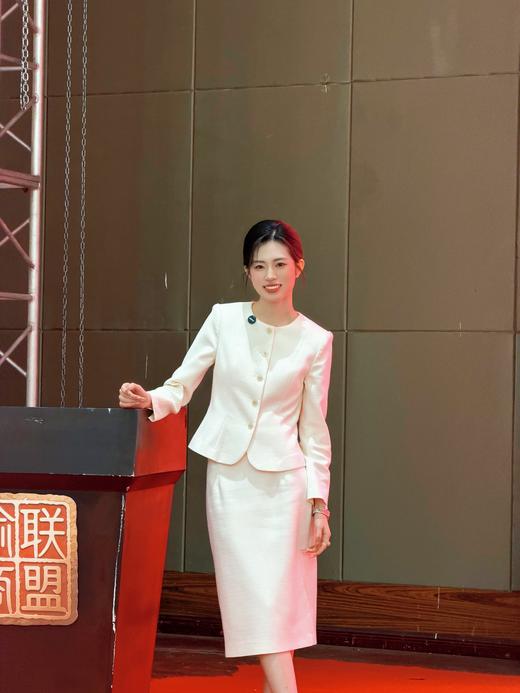 法小曼*子珍爆款tieforher大牌平替冯玲主持人同款小香风套装cs2760 商品图5