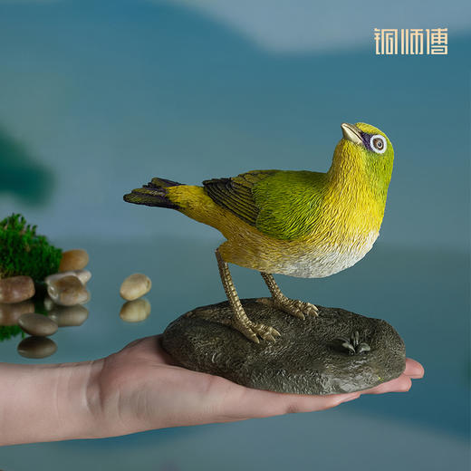 铜师傅 铜摆件《铜师傅百鸟集》之绣眼鸟 家居饰品 桌面摆件 商品图4