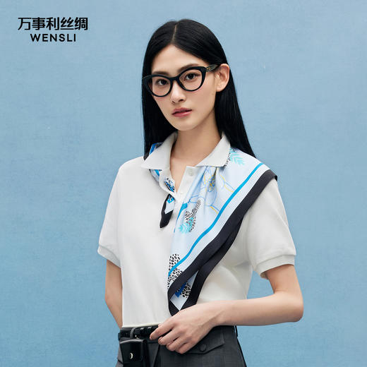 万事利SHINE系列双面印花方巾-丛林绘（63厘米） 商品图0