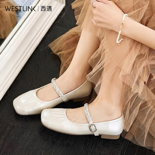 西遇法式玛丽珍鞋女2026新款夏季平底绝美小香风软底超火浅口单鞋V0066423 商品图2