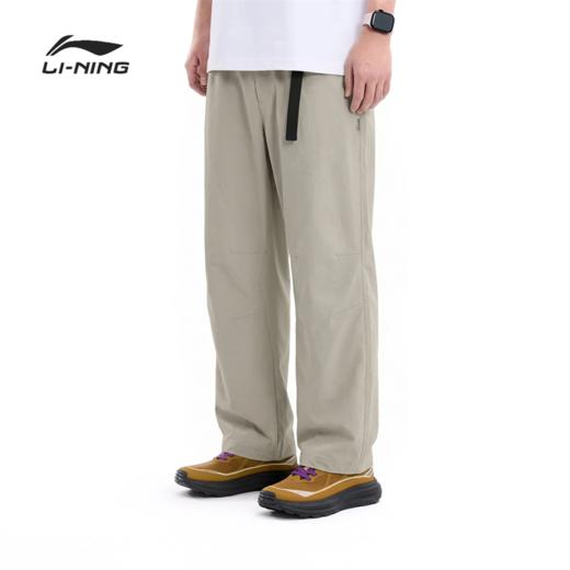 李宁户外CF溯男子直筒冰感舒适防泼水宽松运动长裤AYKW105 商品图3