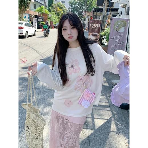【3彩小樱花】春夏新款樱花盘带绣T恤罩衫 商品图7