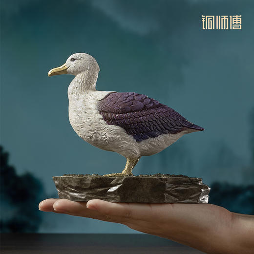 铜师傅 铜摆件《铜师傅百鸟集》之短尾信天翁 铜工艺品 家居饰品摆件 商品图4