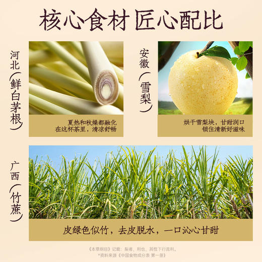 老金磨方竹蔗茅根雪梨茶甘蔗马蹄茶凉茶水果茶上火养生茶 商品图3
