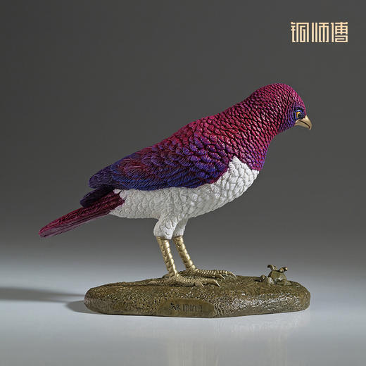 铜师傅 铜摆件《铜师傅百鸟集》之白腹紫椋鸟 家居饰品 桌面摆件 商品图2