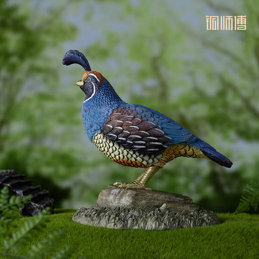 铜师傅 铜摆件《铜师傅百鸟集》之珠颈斑鹑 铜工艺品 家居饰品摆件 商品图1
