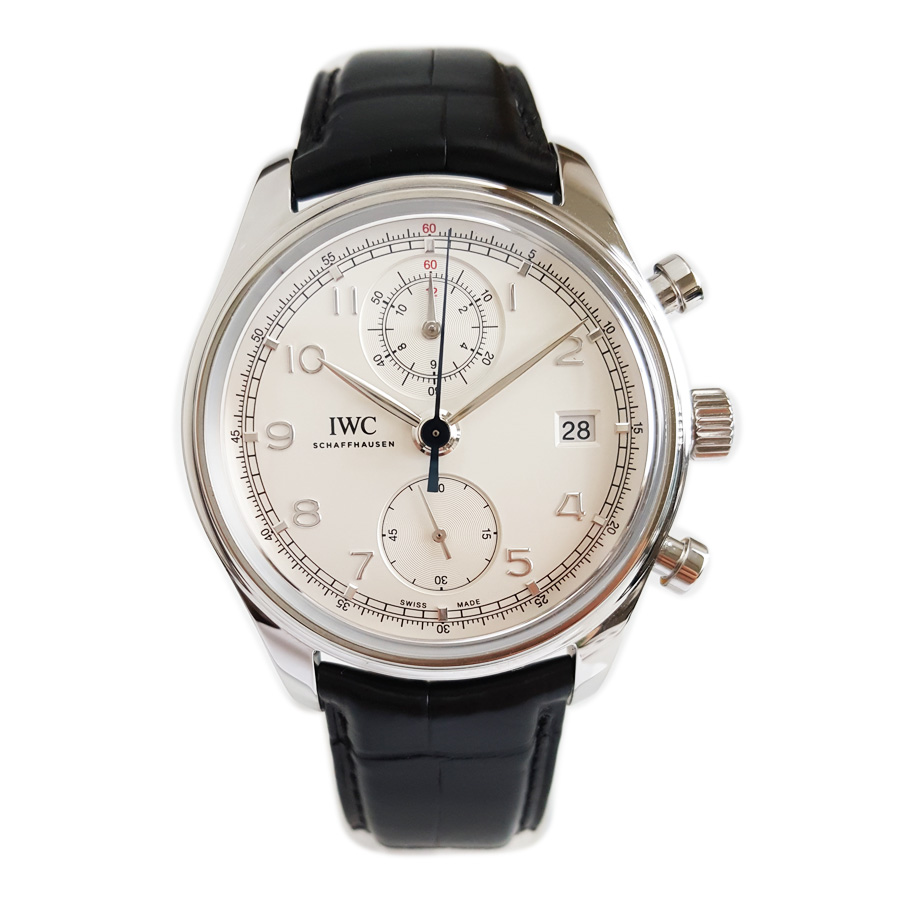 【95新】IWC万国IW390403自动机械计时、日期显示42MM（男款）葡萄牙系列精钢220426NJS27