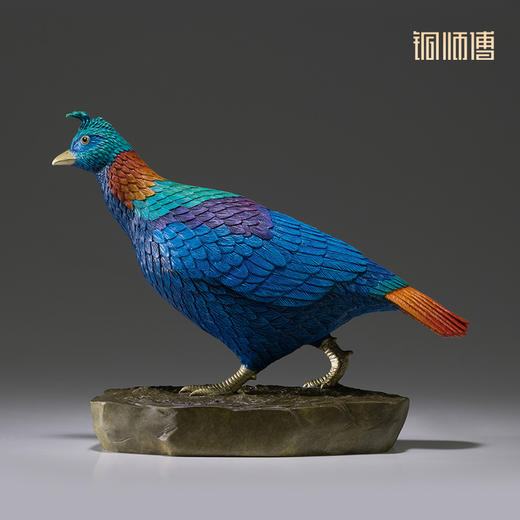 铜师傅 铜摆件《铜师傅百鸟集》之虹雉 铜工艺品桌面家居饰品 商品图2