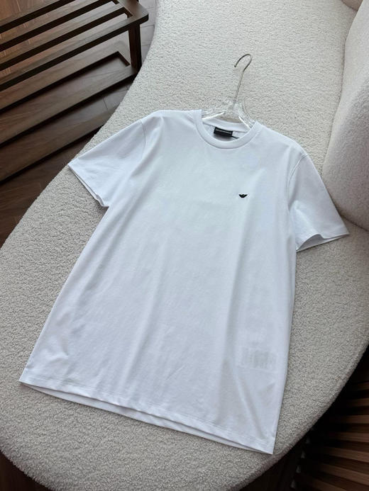 外贸原单正品EMPORIO ARMANI/阿玛尼 26SS轻奢丝光棉圆领刺绣短袖T恤，一盒两件。S-XXL 商品图12