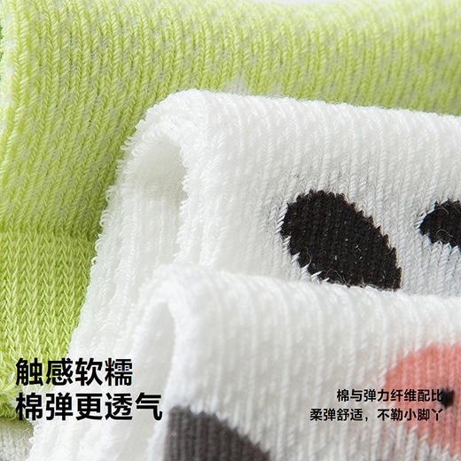 [3双装]迷你巴拉巴拉宝宝袜子柔弹亲肤透气萌趣儿童中筒袜2026夏 商品图2