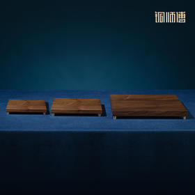 铜师傅 黑胡桃原木《底座》工艺品摆件木质方形实木底座