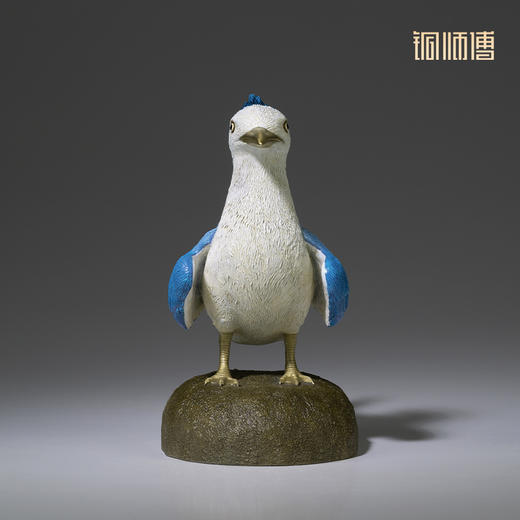 铜师傅 铜摆件 《铜师傅百鸟集》之黑嘴端凤头燕鸥 铜工艺品 家居饰品摆件 商品图2