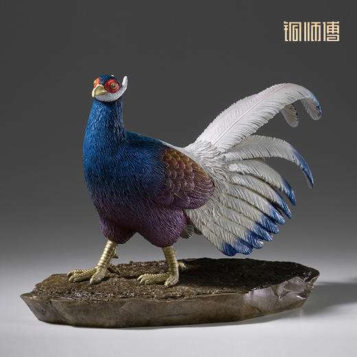 铜师傅 铜摆件 《铜师傅百鸟集》之褐马鸡 商品图3