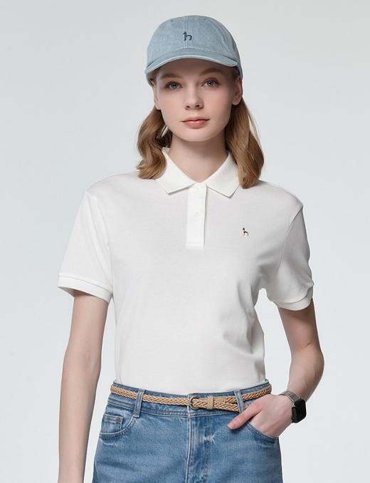 哈吉斯polo衫女士时尚休闲短袖T恤宽松通勤上衣 商品图2