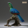 铜师傅 铜摆件《铜师傅百鸟集》之白梢冠蕉鹃 铜工艺品 家居饰品摆件 商品缩略图4