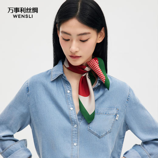万事利SHINE系列双面印花小方巾-乱序 商品图3