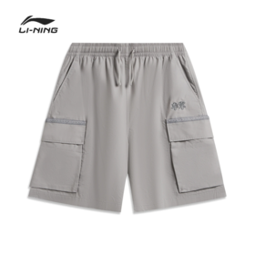 李宁中国文化系列故宫联名男子宽松运动短裤AKSW423