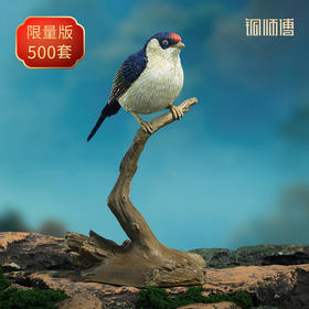 铜师傅《铜师傅百鸟集》之针尾娇鹟 客厅桌面铜摆件 家居工艺品