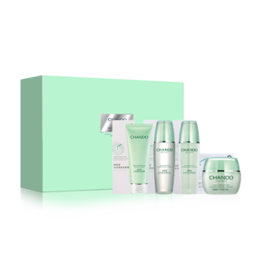 【自营】自然堂水润保湿四件套（洁水乳霜） 洗颜霜100g+柔肤水135ml+柔肤乳100ml+保湿霜50g QZ