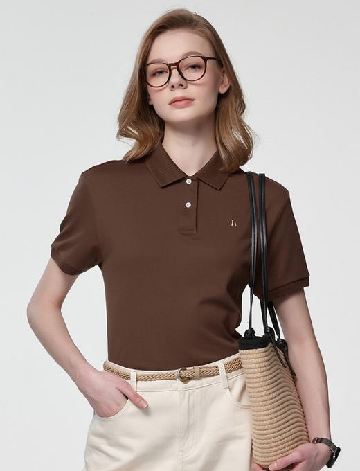 哈吉斯polo衫女士时尚休闲短袖T恤宽松通勤上衣 商品图1
