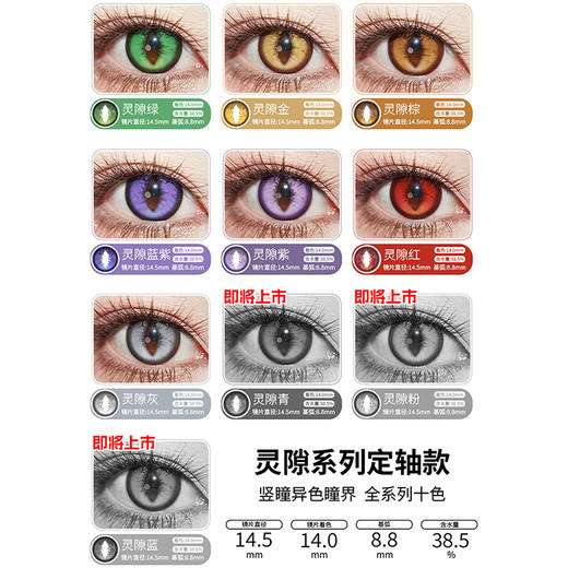 【试戴片】LENSPOP日抛① 新品 星辰泪灰/星辰泪深蓝/星辰泪橘棕 星辰泪系列/溏心珠系列/游仙系列 星辰泪青/溏心珠蓝绿/游仙红 COS显色 崩铁黄泉/第五人格病患/初音/知更鸟 同款美瞳 商品图2