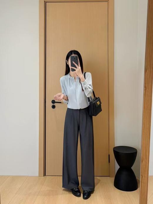 高智感通勤~MAX系列西裤高腰直筒阔腿裤西装裤 商品图2