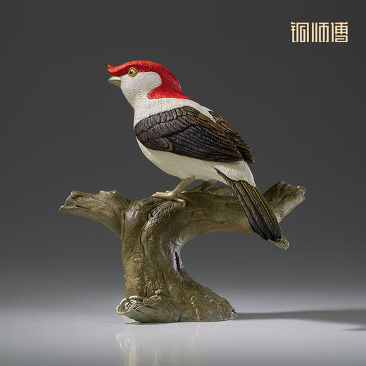 铜师傅 铜摆件《铜师傅百鸟集》之阿拉里皮娇鹟 铜工艺品 家居饰品摆件 商品图3