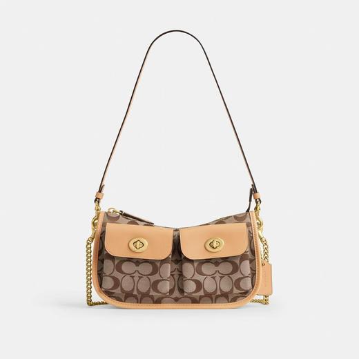 【爆】1楼COACH蔻驰女士经典标志TWIN TURN LOCK WAVERLY口袋手袋 吊牌价2650 现价2439 商品图0