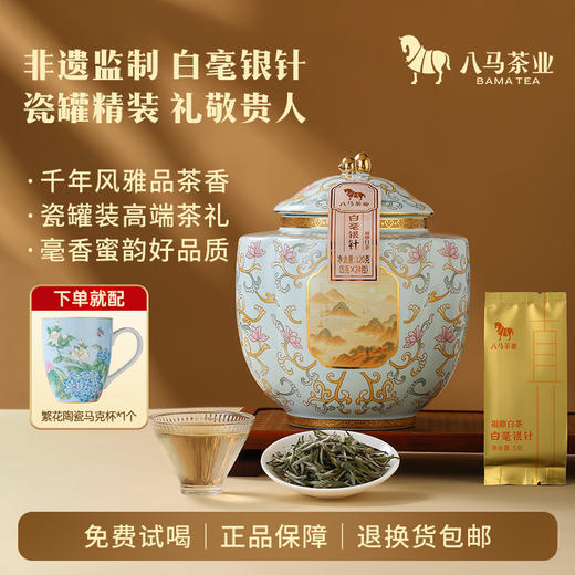 八马茶业｜四大茗著·福建白茶白毫银针120g 商品图0
