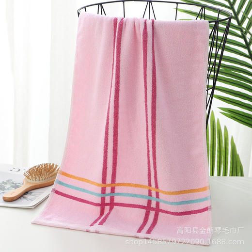 运动吸汗巾38*110CM/38*90CM 中间有孔套头款  （可当按摩床头巾）洗澡运动健身长款拉背大毛巾棉175g吸水 商品图4