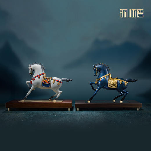 铜师傅《富贵马》客厅桌面铜马摆件 家居装饰工艺品 开业乔迁摆件 商品图0