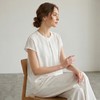 PALUOPO/PL圆领显白纯色慵懒优雅桑蚕丝上衣短袖T恤ES2F0527Z 商品缩略图3
