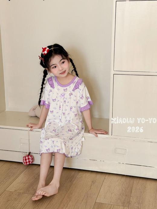 【GZ】无忧购新款女童莫代尔睡裙卡通可爱家居裙子短袖连衣裙 2620（截单后3-5天发货） 商品图12