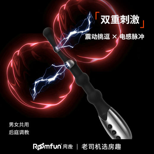 Roomfun房趣 后庭电击拉珠棒震动肛塞 商品图2