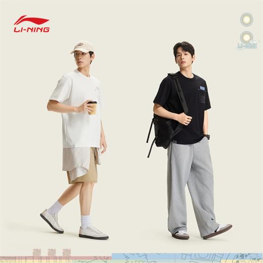 李宁中国文化系列故宫联名男女同款冰感舒适吸湿排汗宽松短袖文化衫AHSW335 商品图2