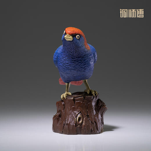 铜师傅 铜摆件 《铜师傅百鸟集》之红翅噪鹛 铜工艺品 家居饰品摆件 商品图1