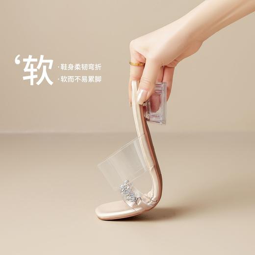 ZHR则则法式水晶凉鞋2026夏季新款透明裙子时尚一字拖ins洋气女鞋 商品图4