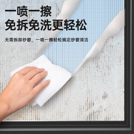“下单赠刷子1个” 净狮 纱窗清洁剂 免水清洗 300ml*3瓶 商品图1