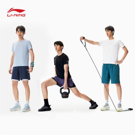李宁男子速干凉爽冰感舒适防晒短袖T恤ATSW201 商品图2