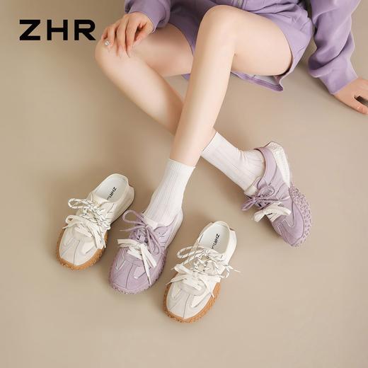 ZHR则则包头半拖鞋女外穿夏新款懒人一脚蹬德训鞋百搭运动凉拖鞋 商品图9