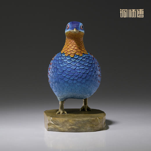 铜师傅 铜摆件 《铜师傅百鸟集》之红喉山鹧鸪 铜工艺品 家居饰品摆件 商品图2