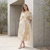 PALUOPO/PL圆领显瘦高级感飘逸仙气桑蚕丝真丝长款连衣裙ES23633Z-A 商品缩略图1