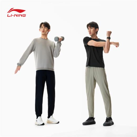 李宁男子束脚排湿速干运动长裤AYKW295 商品图2