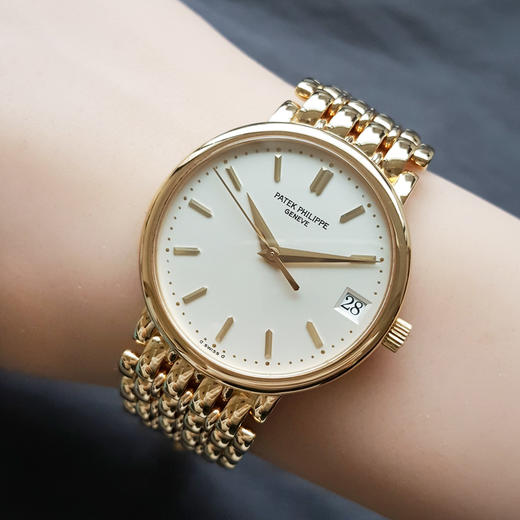 【95新】PATEK PHILIPPE百达翡丽3998J自动机械日期显示33.5MM（中性款）古典表系列  18k黄金190426TJ05 商品图7